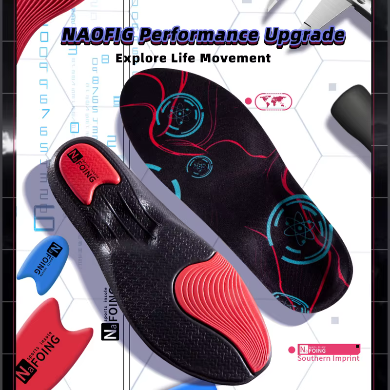 1 paire de semelles orthopédiques de sport 4D