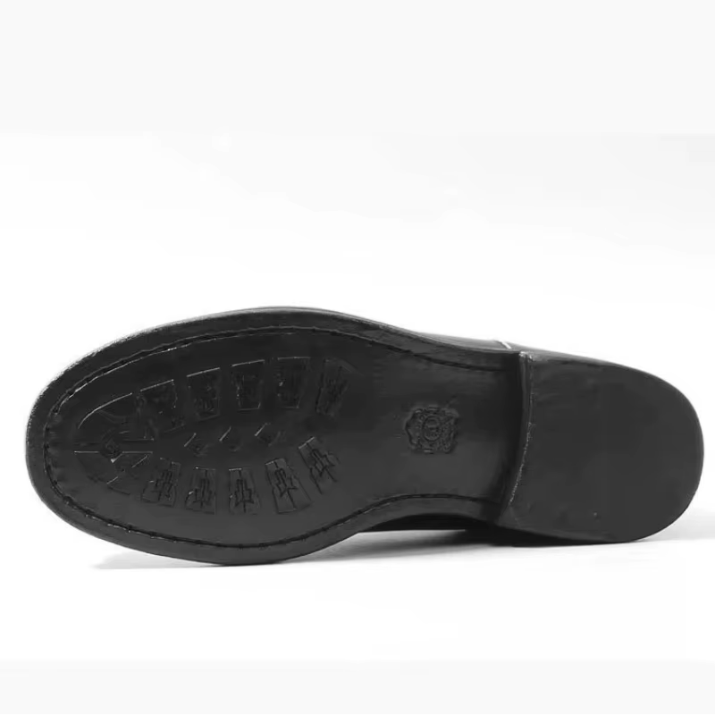 Chaussures Oxford de luxe en cuir de cheval pour hommes-chaussures habillées Goodyear Welt fabriquées à la main pour