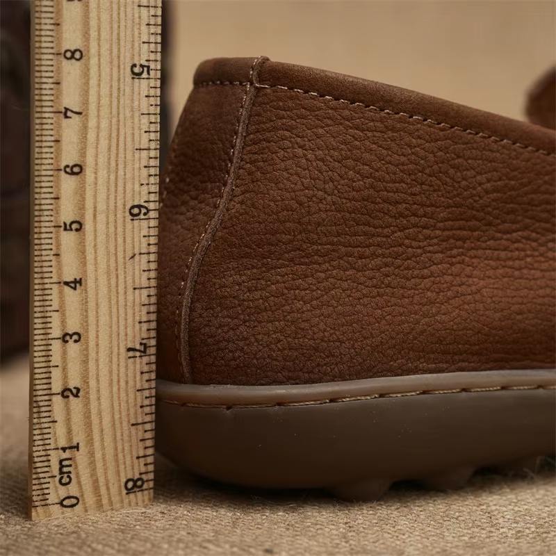 Mocassins d'affaires décontractés en cuir véritable italien pour hommes