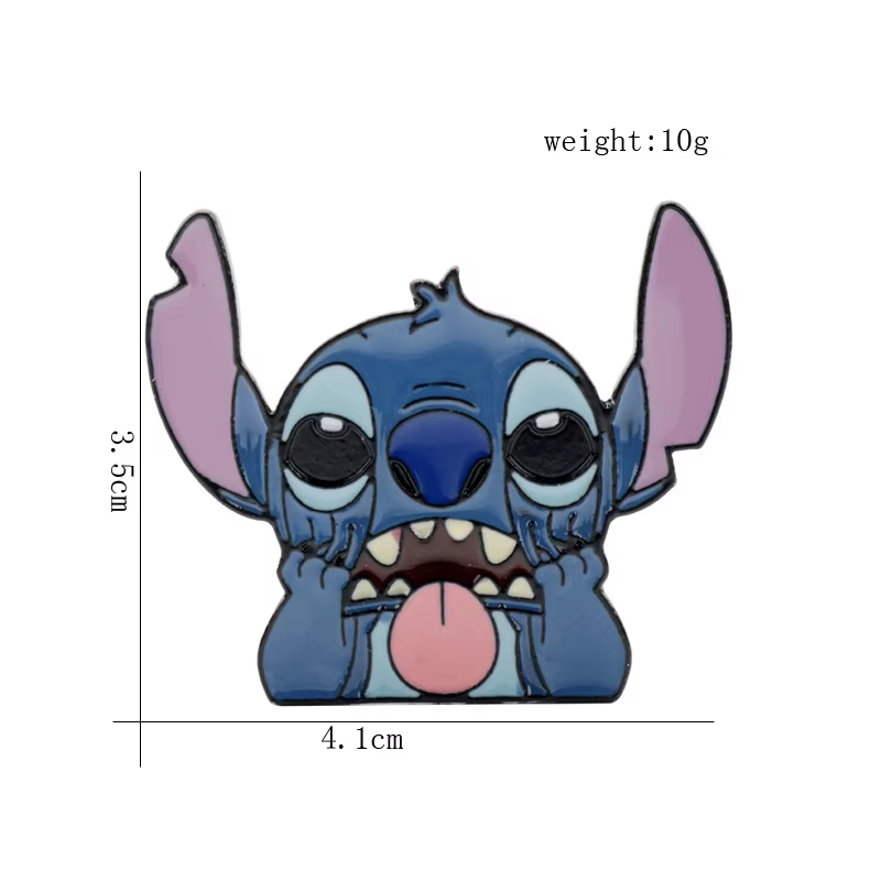 Broche Stitch, Badge Stitch, badge mignon de dessin animé, accessoires pour sacs et vêtements, accessoires de décoration en métal, cadeau