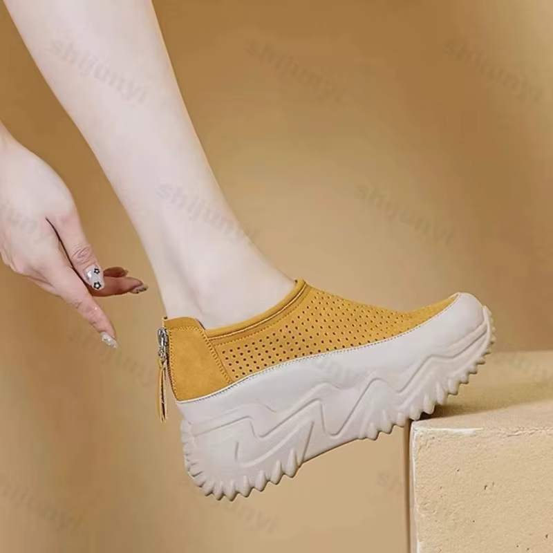 Chaussures plates à plateforme pour femme