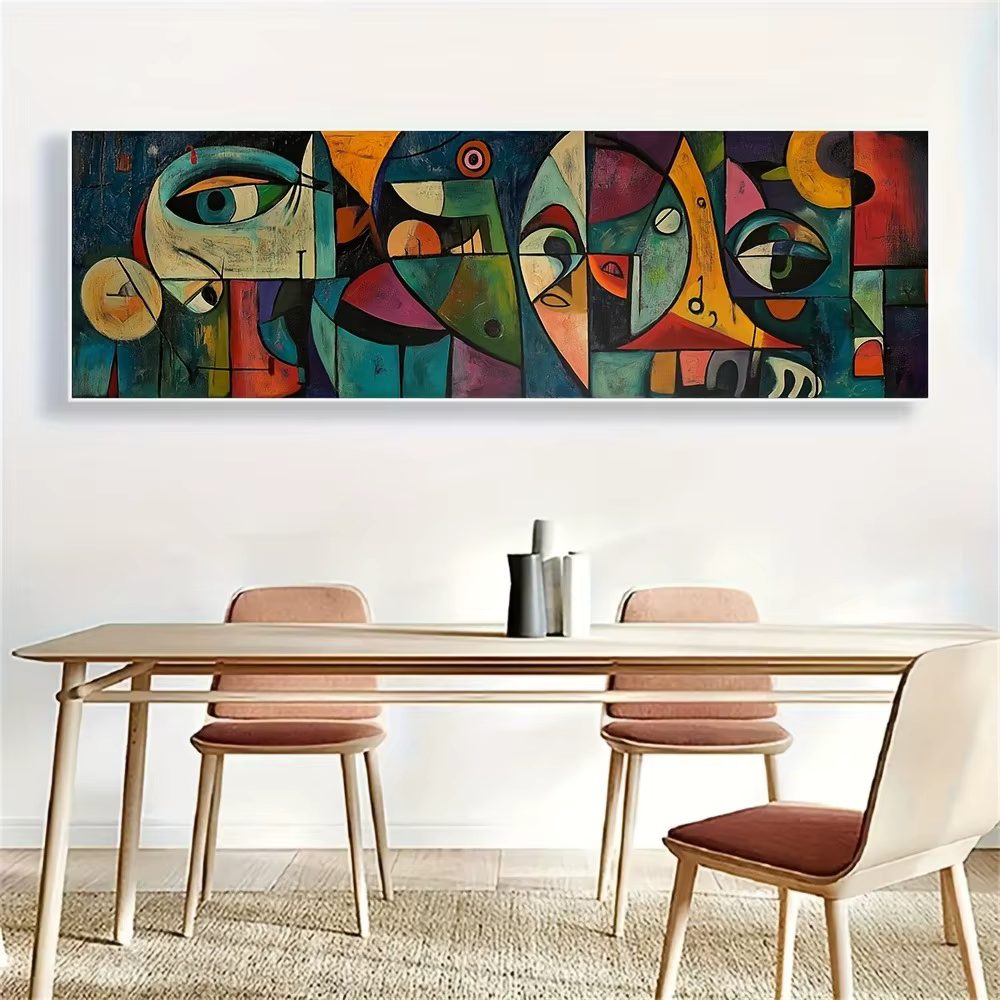 1 pièce d'art mural abstrait inspiré de Picasso, décoration encadrée sur le thème de la mode, style classique, pour la décoration de salon et de chambre à coucher