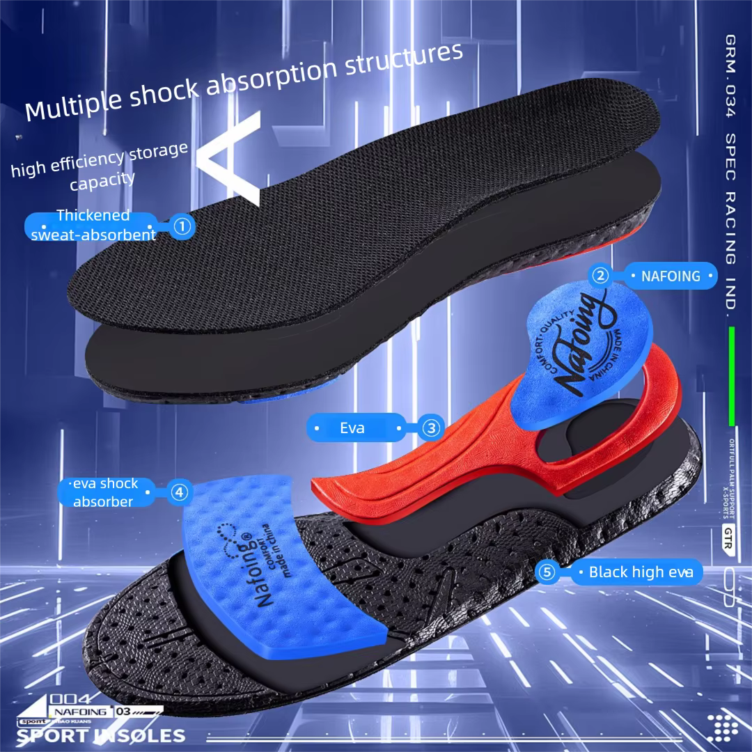 Semelles intérieures de Sport pour pieds, Inserts d'absorption des chocs souples, modèle orthopédique pour fasciite plantaire, chaussures pour hommes et femmes