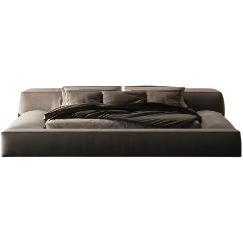 Lit de luxe japonais minimaliste King tables de chevet lit français salon Double Muebles Para dortoir chambre meubles accessoires