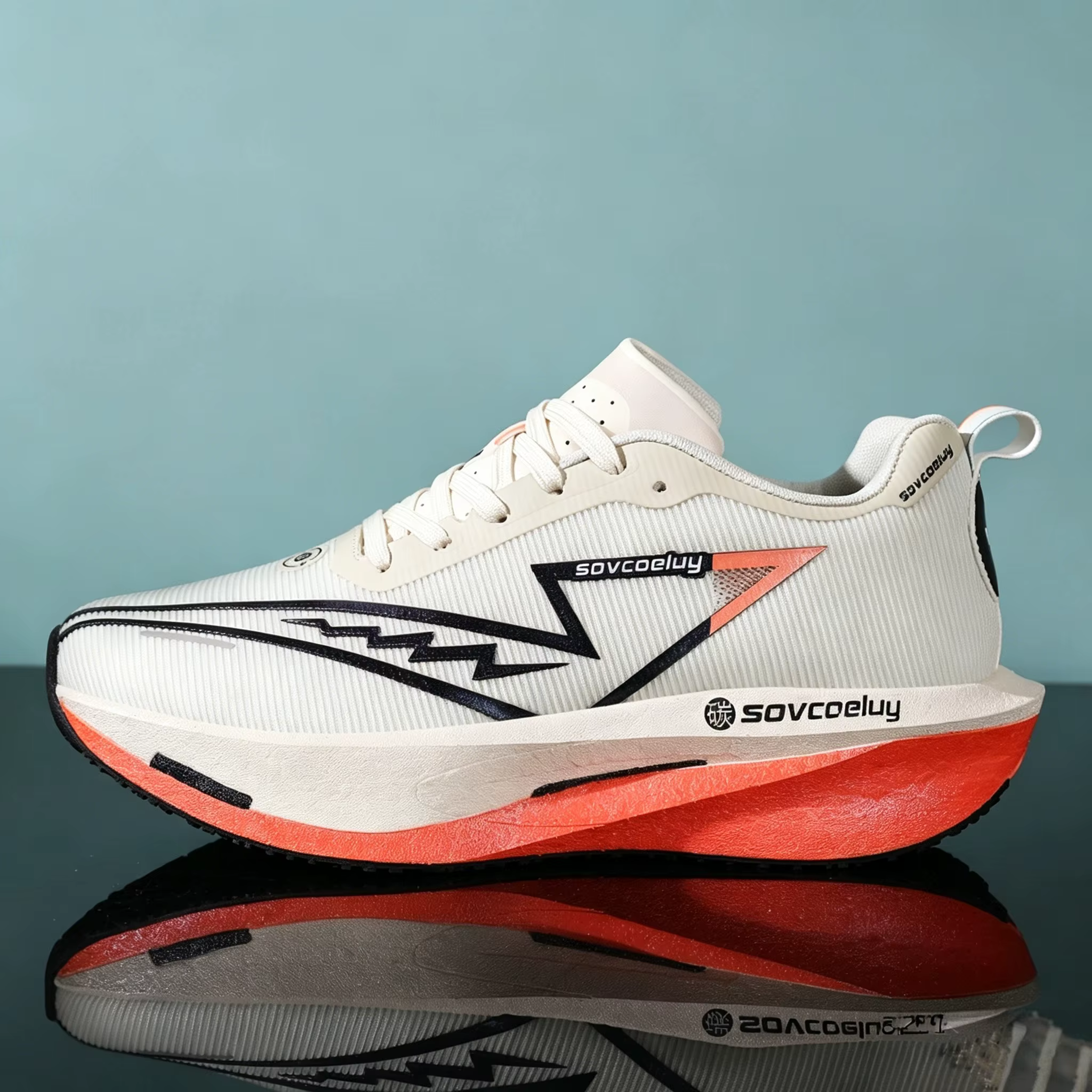 Chaussures de course pour hommes avec technologie de plaque en carbone et semelles antidérapantes en TPR, chaussures d'entraînement professionnelles pour marathon, adaptées aux entraînements de fitnes