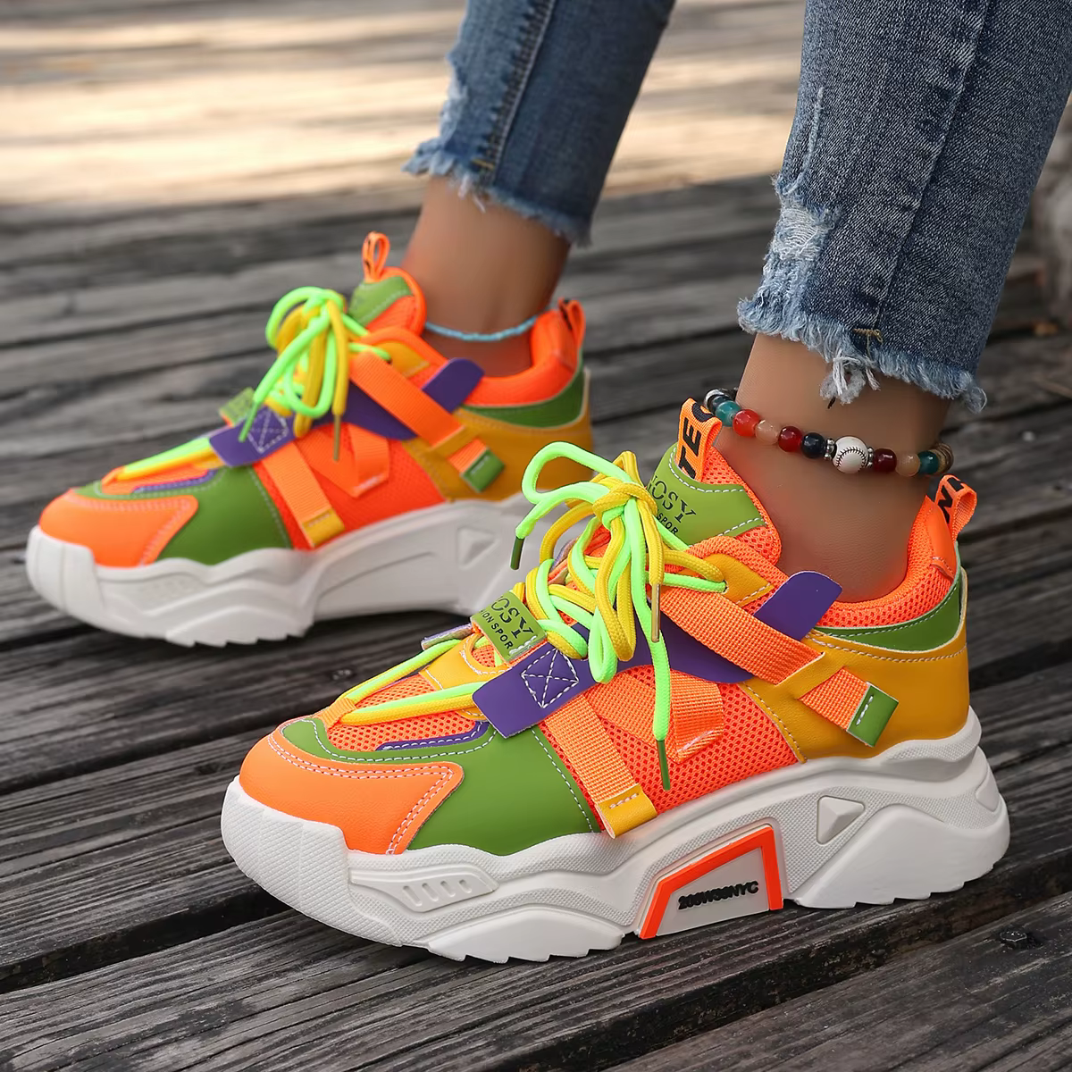 Femmes baskets printemps tendance chaussures de mode décontractées