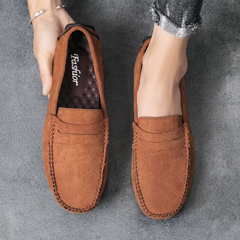 Mode daim hommes chaussures décontractées respirant en cuir