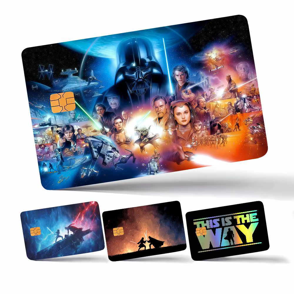 Autocollants pour cartes de crédit S-STAR W-WARS Classic Movie Cover, impression d'image d'anime sur toile, décoration manga HD