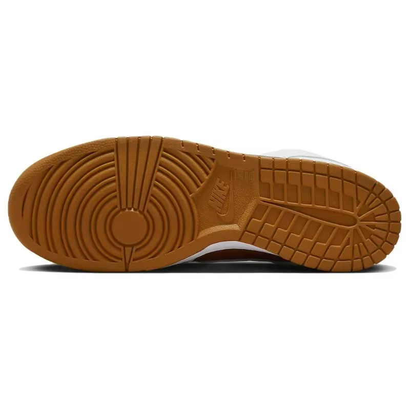 Nike Dunk — Dark Curry / Blanc et marron — Chaussures basses antidérapantes pour hommes FQ6965-700