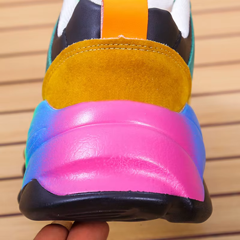 Mode femmes baskets chaussures de course Feminino coloré décontracté confort à lacets