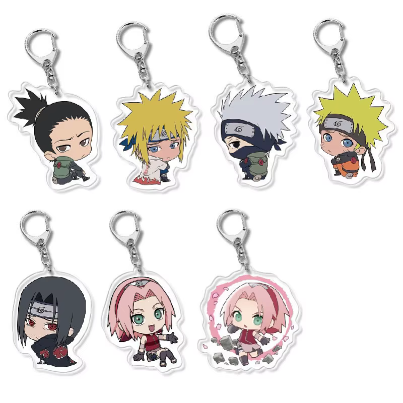 Pendentif porte-clés acrylique NARUTO Cosplay, accessoire créatif