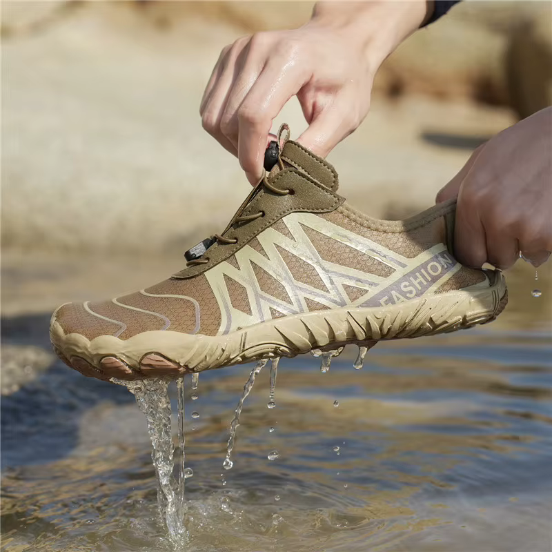 Chaussures de sport aquatiques respirantes kaki antidérapantes pour la randonnée