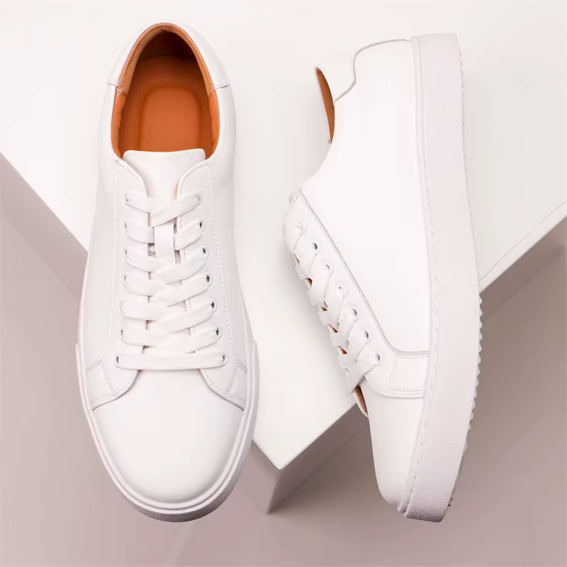 Baskets en cuir véritable pour hommes