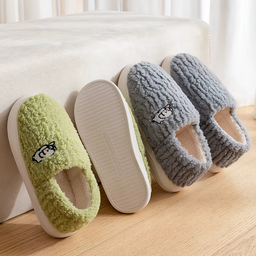 Pantoufles en coton pour femmes