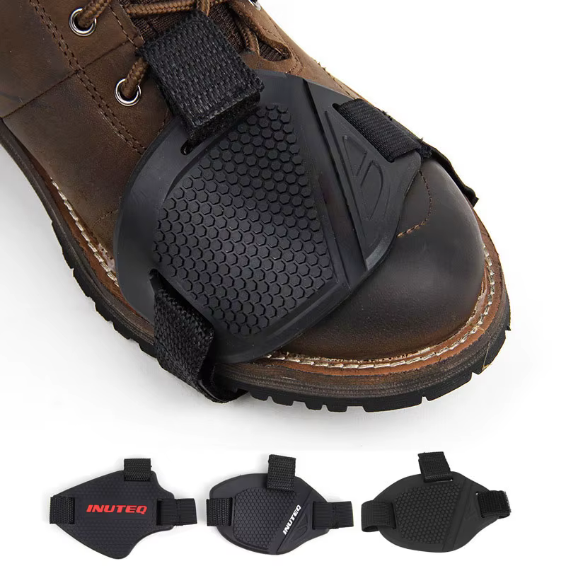 Couvre-chaussures de protection coordonnants pour moto, coussin de changement de vitesse réglable, botte en caoutchouc, bouclier de manette de vitesse, couvre-chaussures