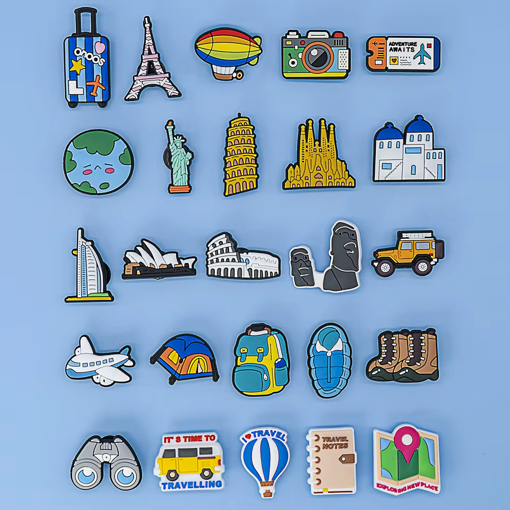 Breloques pour chaussures de voyage mondial