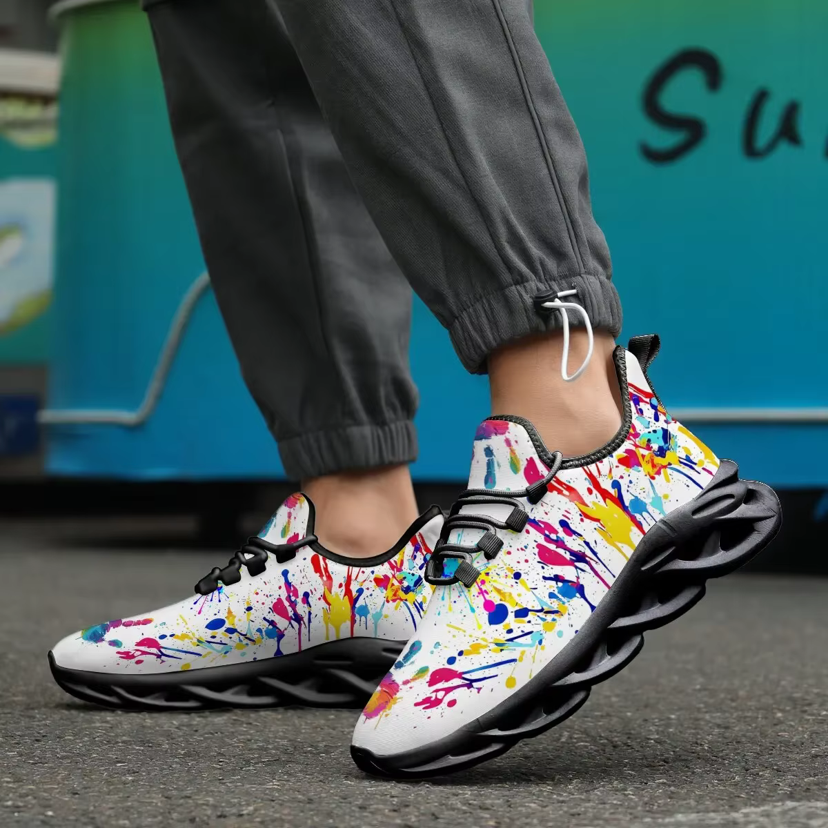 Baskets pour hommes maille confortable respirant chaussures de course