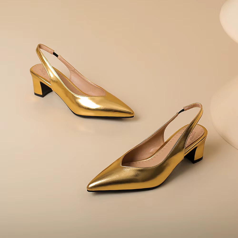 Sandales à talons épais pour femmes, mode printemps-été, robe pointue, couvre-chaussures de mariée, vêtements de travail, escarpins, chaussures BK19-21