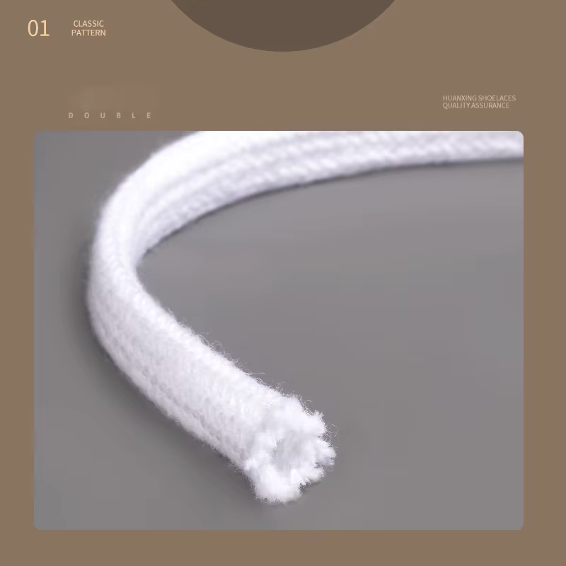 1 Paire de Lacets Plats en Coton de Haute Qualité pour Baskets et Chaussures en Toile