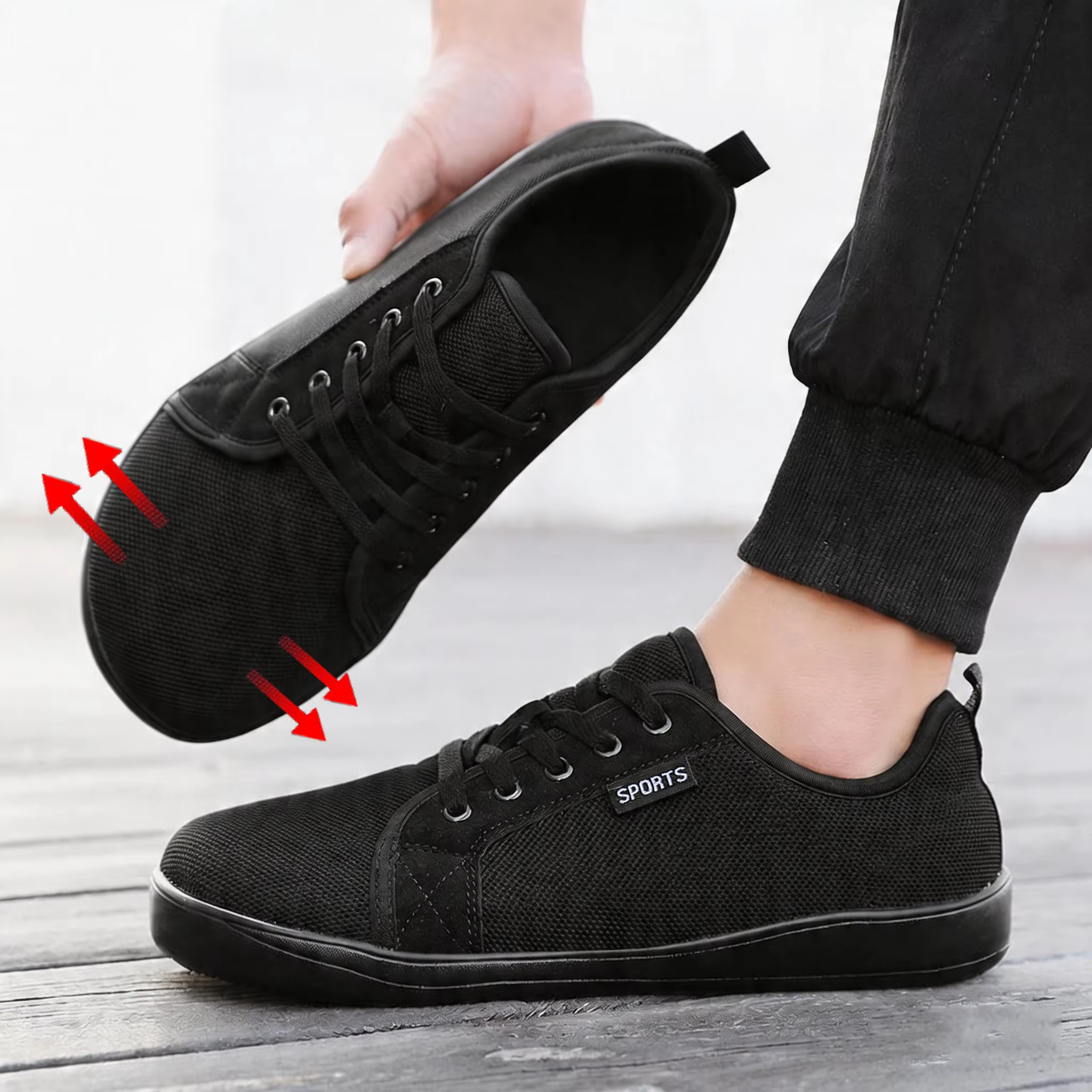 Chaussures minimalistes à bout large pour hommes et femmes