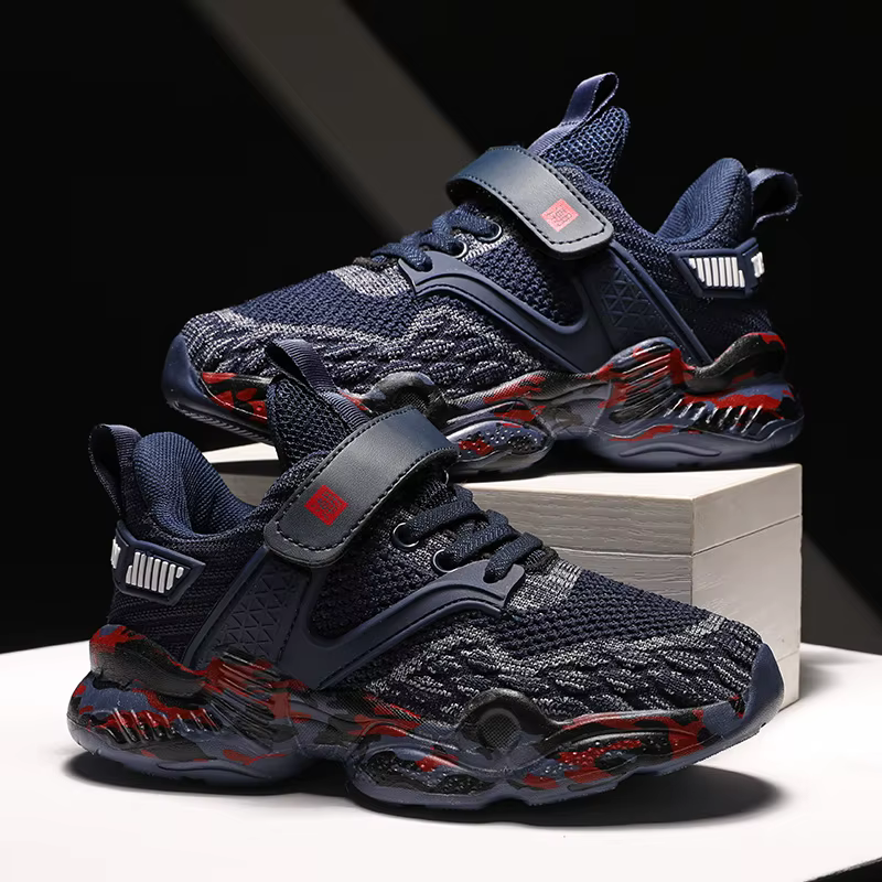 2025 nouveaux enfants chaussures garçon Sneaker tricot plate-forme respirant été école