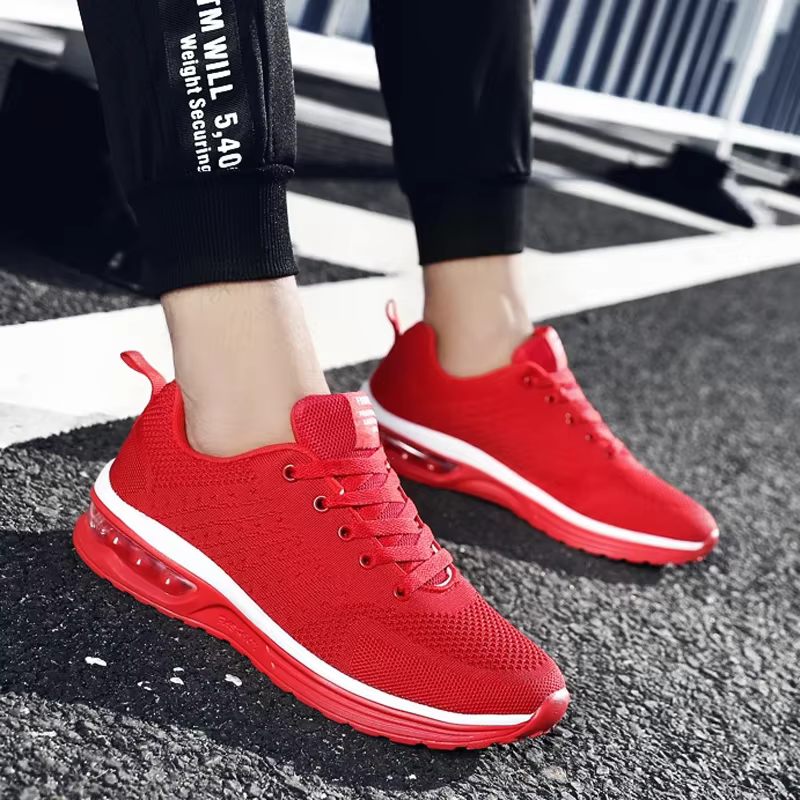 Baskets de course à Air rouge pour hommes femmes respirant Ultra léger grande taille 47 chaussures de sport