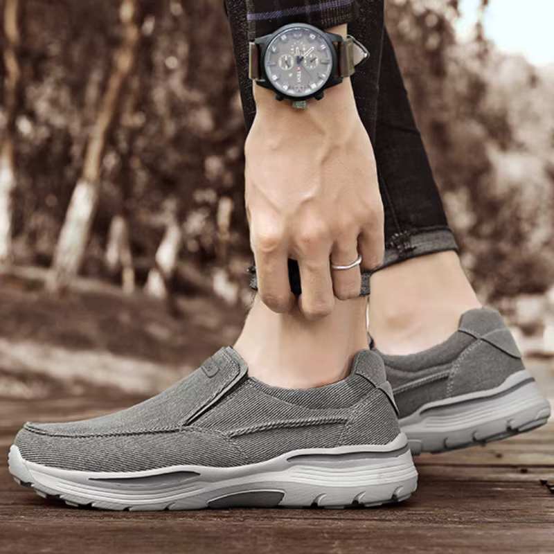 Chaussures décontractées pour hommes mocassins respirants en toile