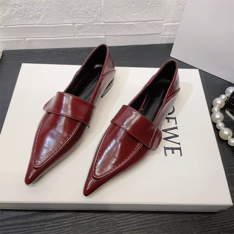 Chaussures pour femmes, nouvelle collection printemps 2026, style européen et américain, chaussures pointues à talon bas, chaussures professionnelles pour femmes