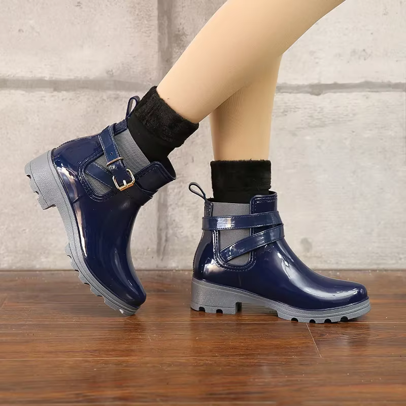 Bottes de pluie en cuir Pu pour femmes