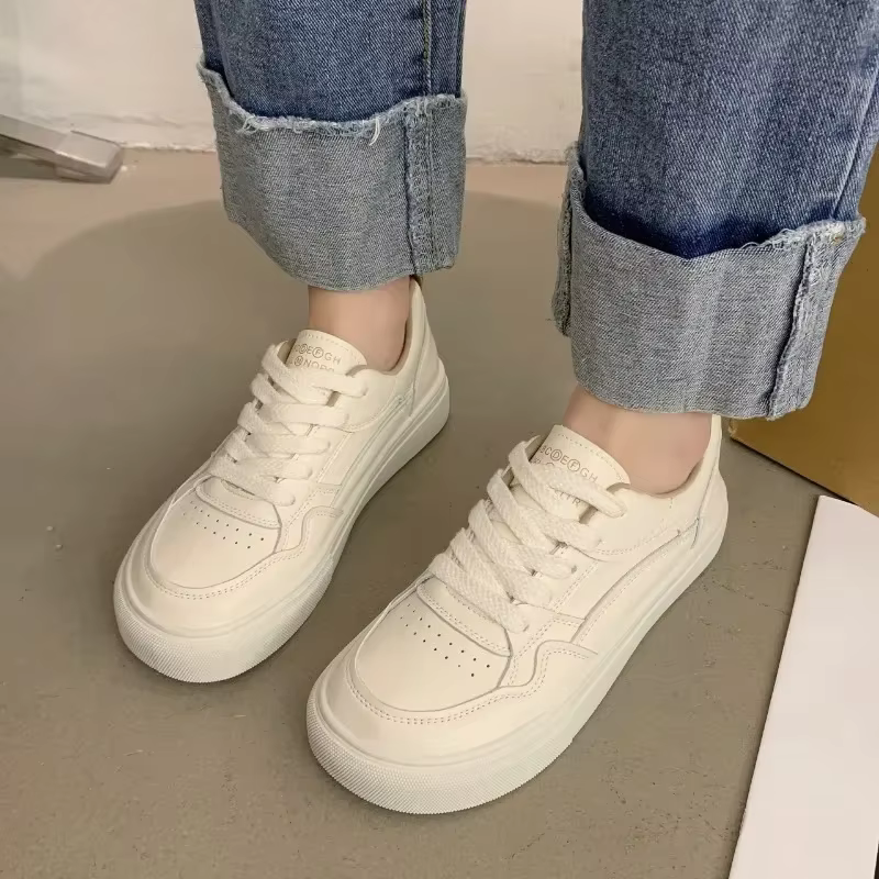 Chaussures Plates en Cuir group pour Femme