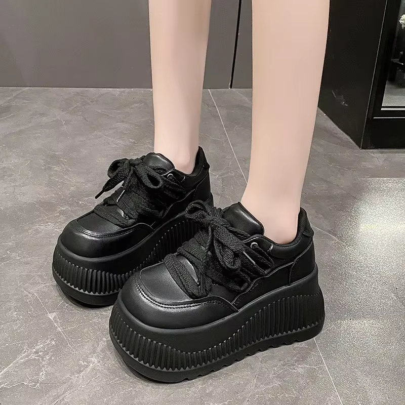 Baskets décontractées à plateforme de 9 cm pour femmes