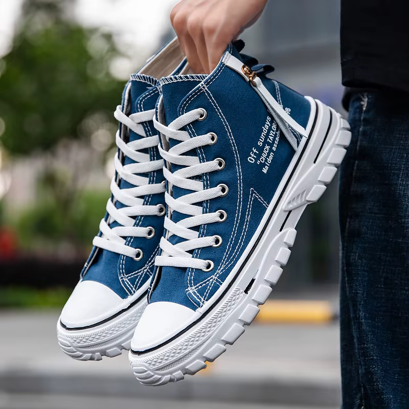 Chaussures montantes en toile pour hommes – Collection été 2025 – Tendance décontractée et polyvalente