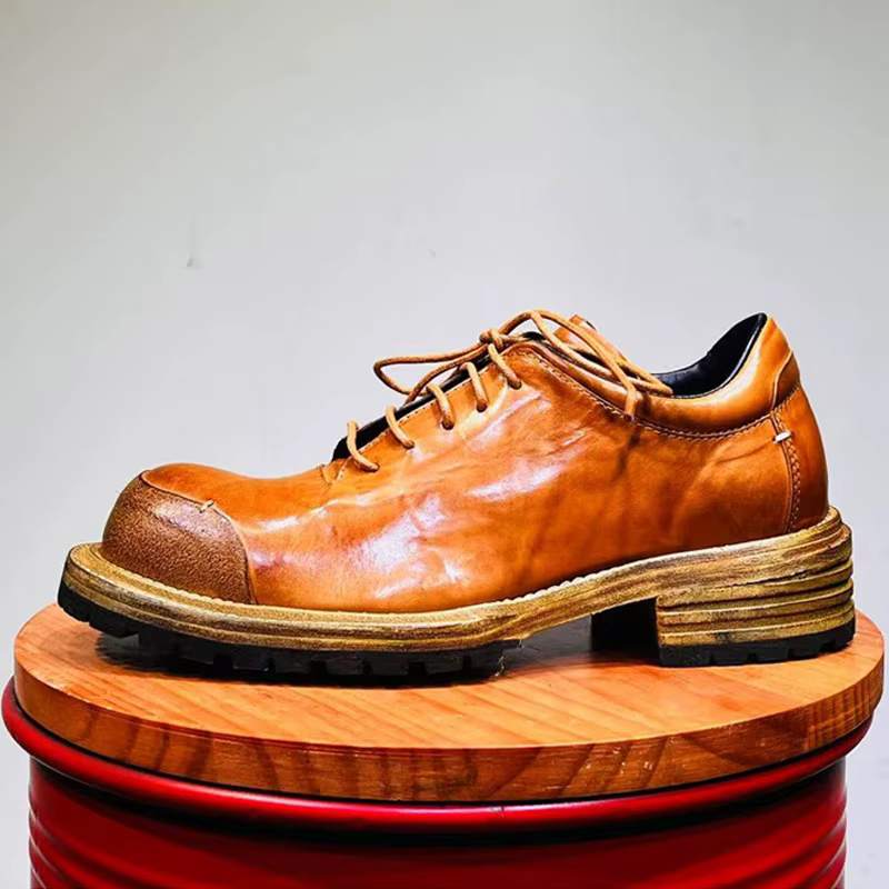 Chaussures Oxford en cuir de cheval pour hommes