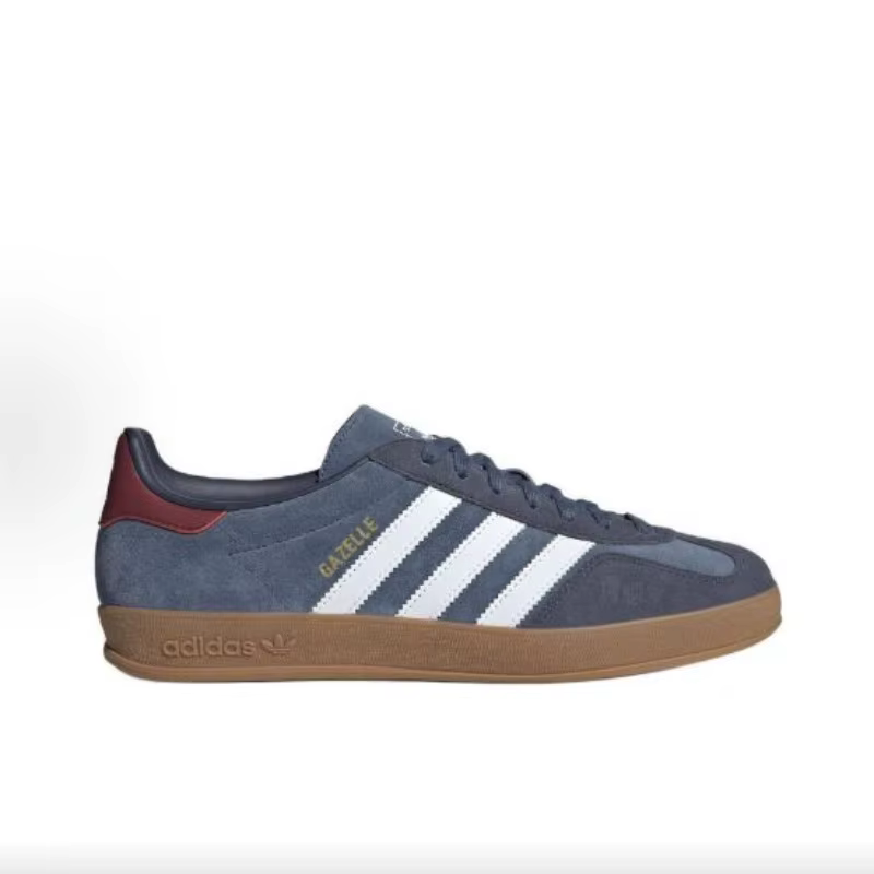 Adidas Originals Gazelle Indoor Homme Femme Retro Anti-Slip Chaussures de sport confortables Unisexe German Training Bleu marine Blanc JI3522