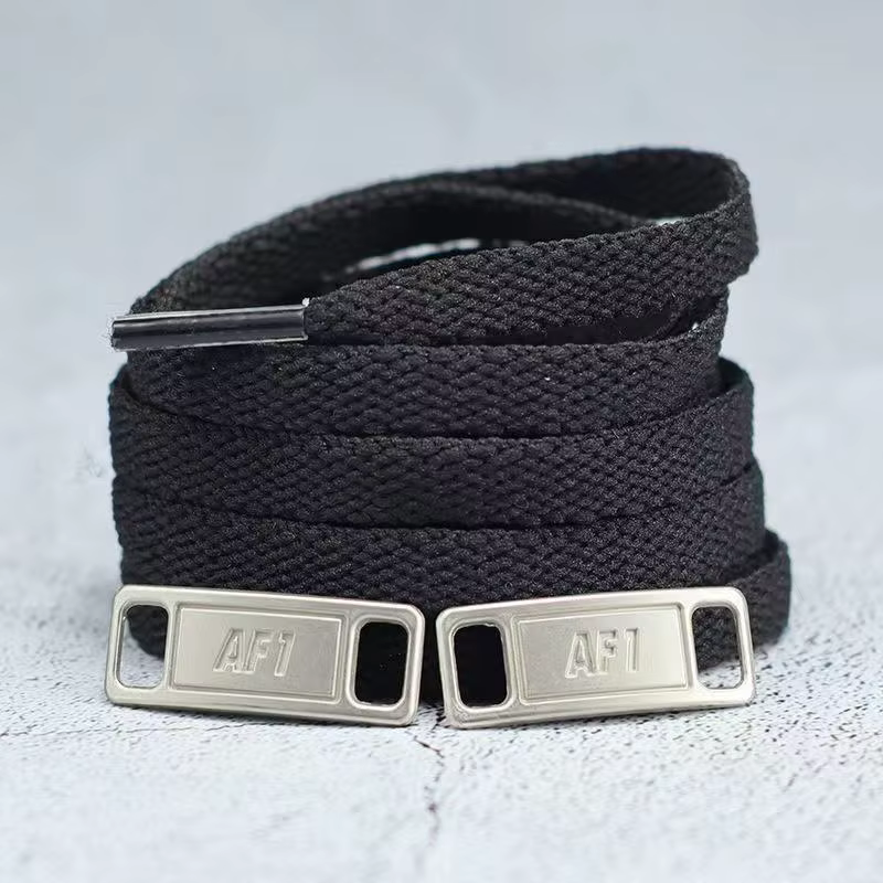 4 pièces AF1 lacets noir blanc