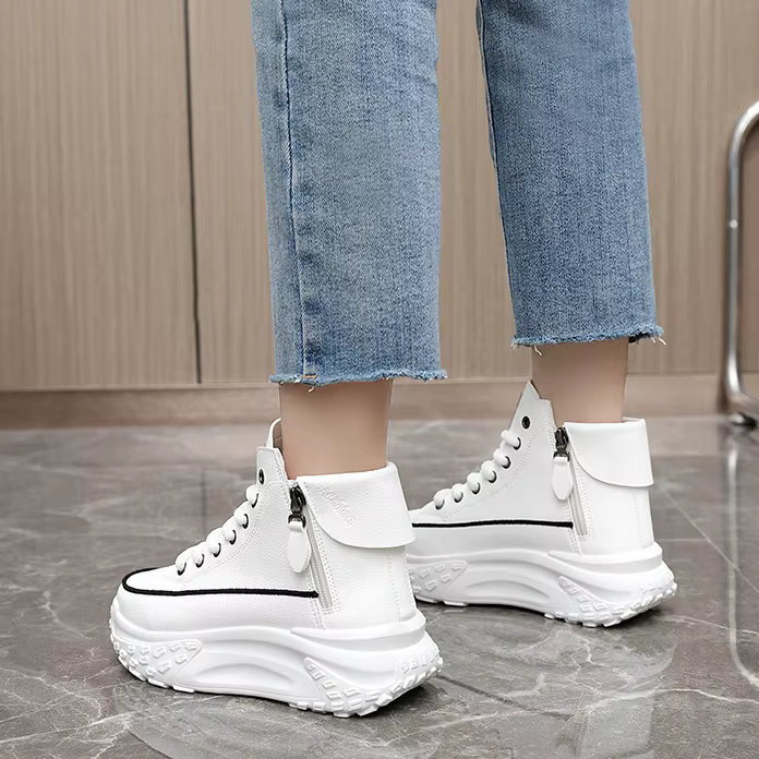 ZANPACE 2025 automne femmes baskets en cuir toile respirant vulcanisé plate-forme chaussures d'été mode Casualot