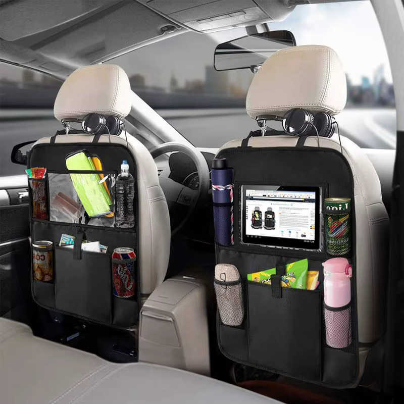 Support de tablette pour siège arrière de voiture avec écran tactile, pocommuniste de rangement automatiques, housse de protection, accessoires de voiture