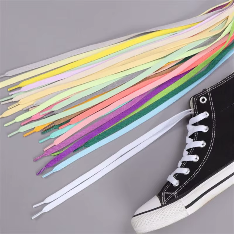 Lacets de chaussures de sport colorés blanc rouge Sneaker lacet plat