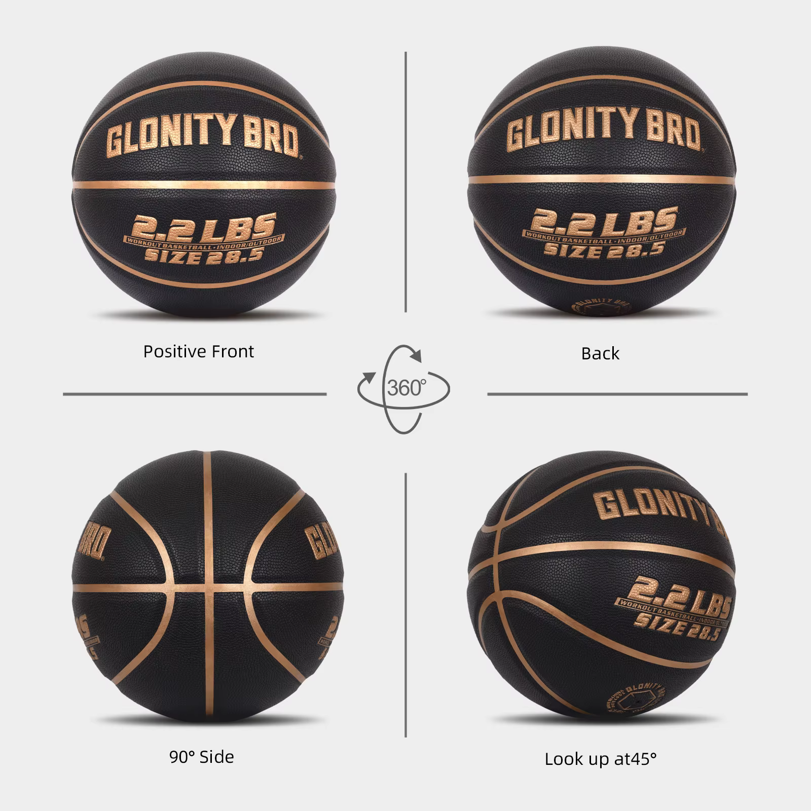 Ballon de basketball lesté 3LBS/2.2LBS, taille 7/6, pour l'entraînement intérieur et extérieur, améliorant la maîtrise du ballon, le dribble, le passage et le rebond.