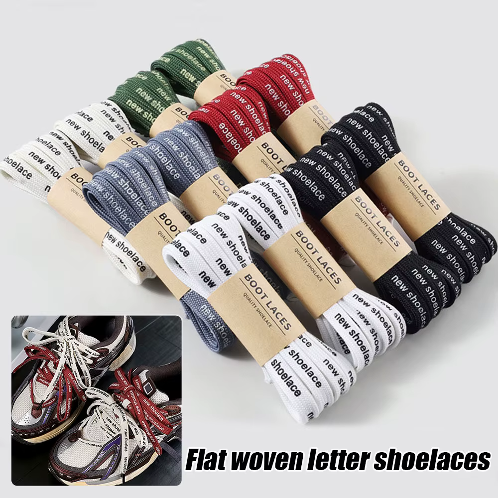 2 paires de lacets imprimés avec lettres