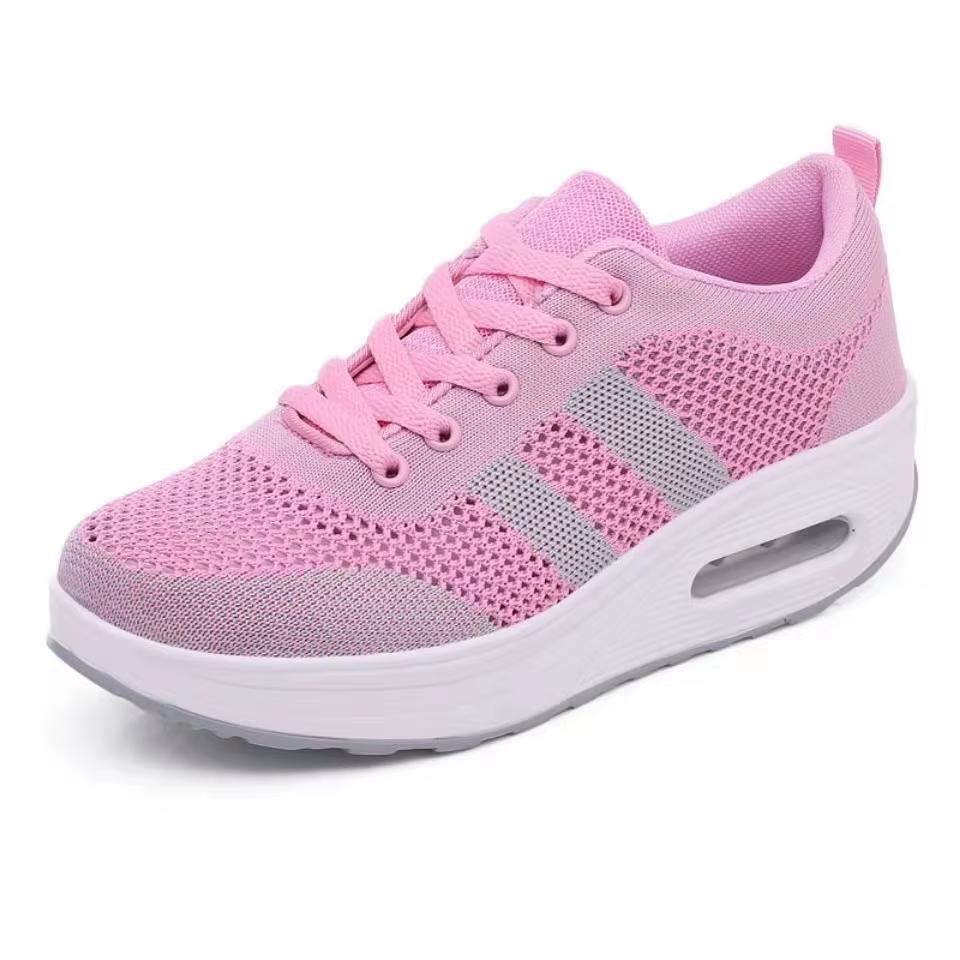 Nouvelles Chaussures Décontractées Femme 2025 – Baskets Respirantes à Semelle Compensée, Tendance et Confortables, en Maille Respirante, à Enfiler, Coupe Basse