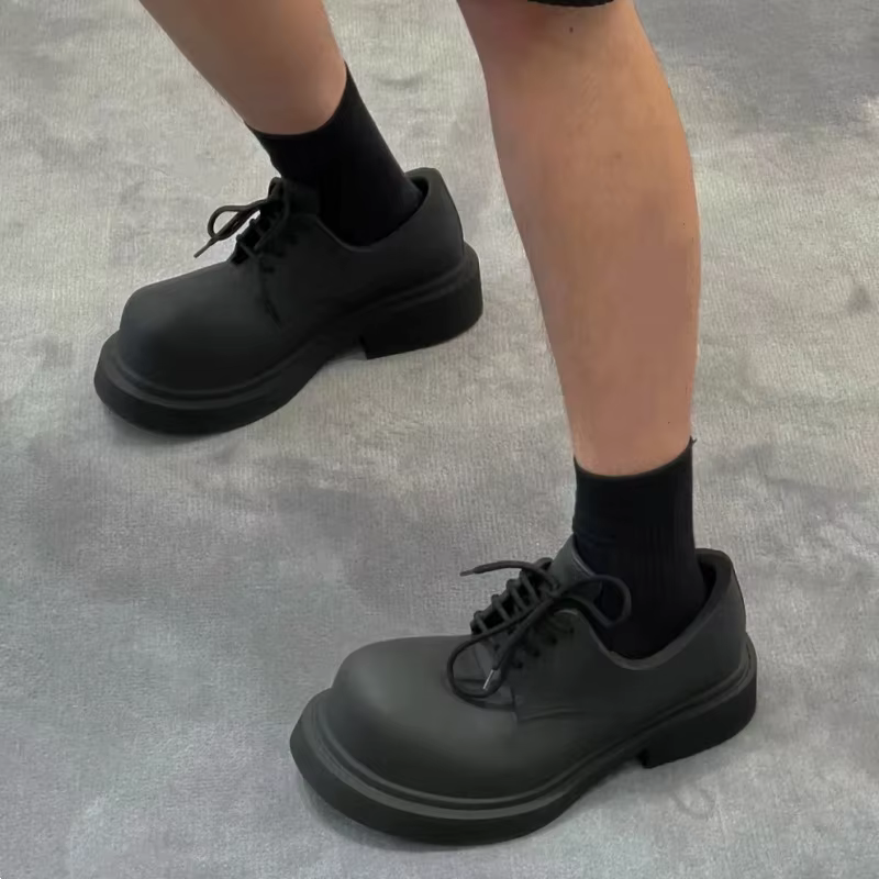 Chaussures à plateforme en cuir pour femmes et hommes