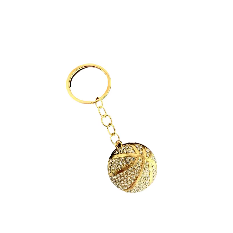 Porte-clés de basket-ball incrusté de diamants