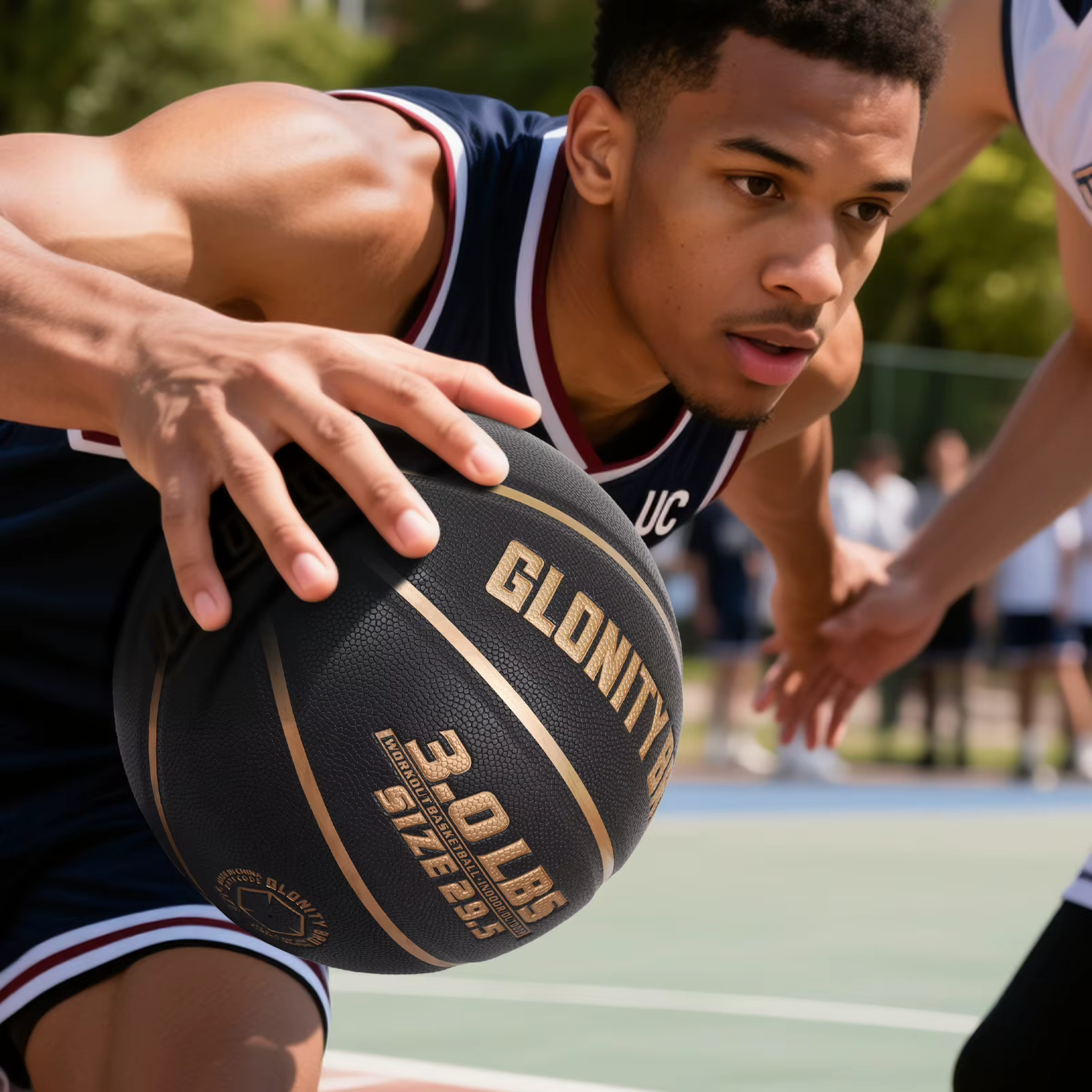 Ballon de basketball lesté 3LBS/2.2LBS, taille 7/6, pour l'entraînement intérieur et extérieur, améliorant la maîtrise du ballon, le dribble, le passage et le rebond.