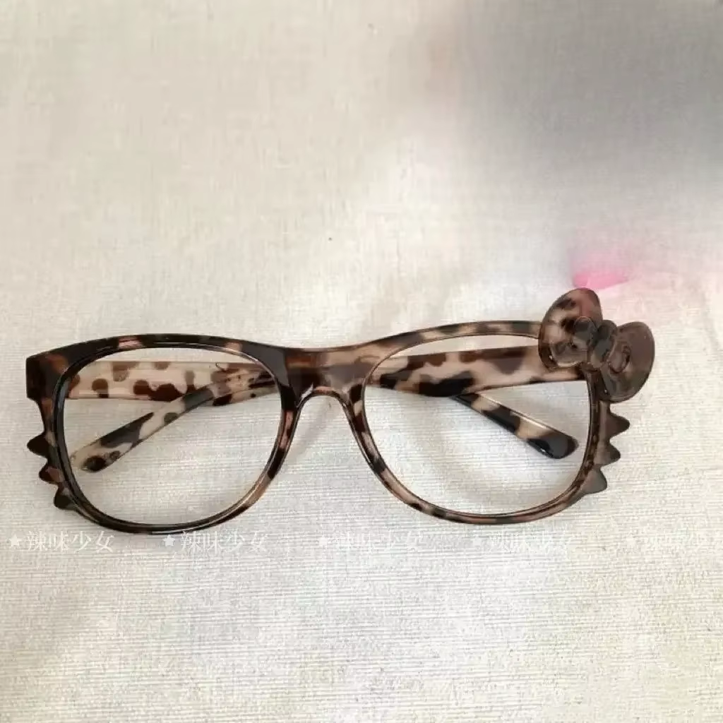 Lunettes rétro Anime Kawaii, montures décoratives de dessins animés sans verres, accessoires de mode Y2k, cadeaux pour filles