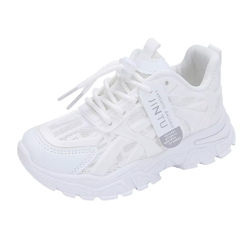 Filles réseau rouge papa chaussures 2024 printemps et automne nouvelle Version coréenne pour enfants résistant à