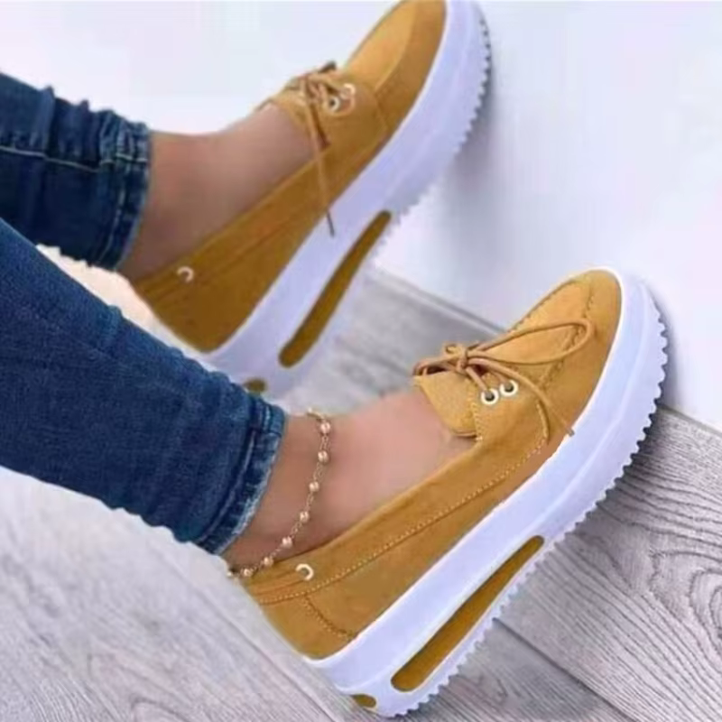 Baskets compensées à plateforme pour femme