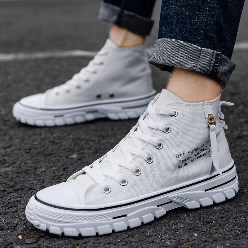 Chaussures montantes en toile pour hommes – Collection été 2025 – Tendance décontractée et polyvalente