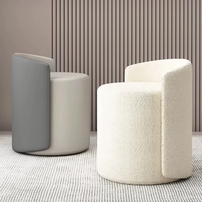 Chaise de maquillage avec dossier pour chambre à coucher, petit tabouret de vanité de luxe léger pour la maison, commode Simple et élégante, assise confortable