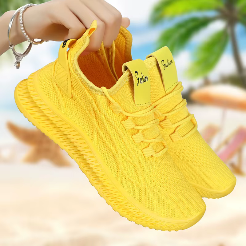 Baskets jaunes pour femmes